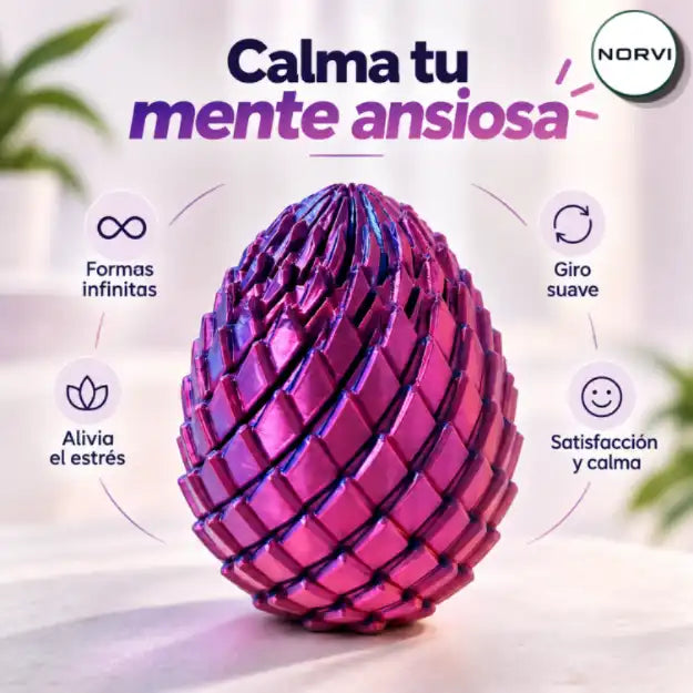2x1 DragonEase™ - El Huevo de Dragón Sensorial y Antiestrés