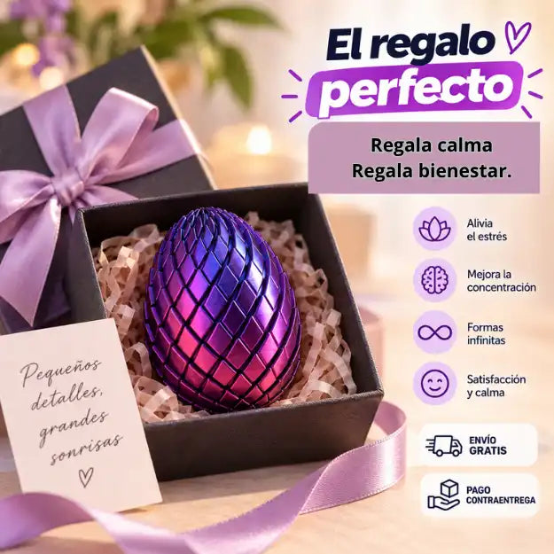 2x1 DragonEase™ - El Huevo de Dragón Sensorial y Antiestrés