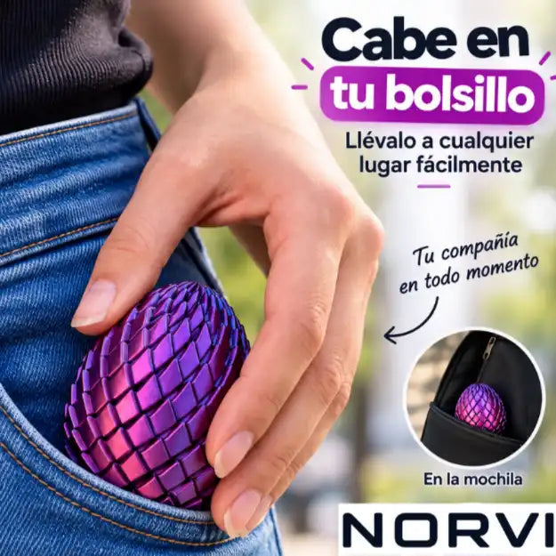 2x1 DragonEase™ - El Huevo de Dragón Sensorial y Antiestrés